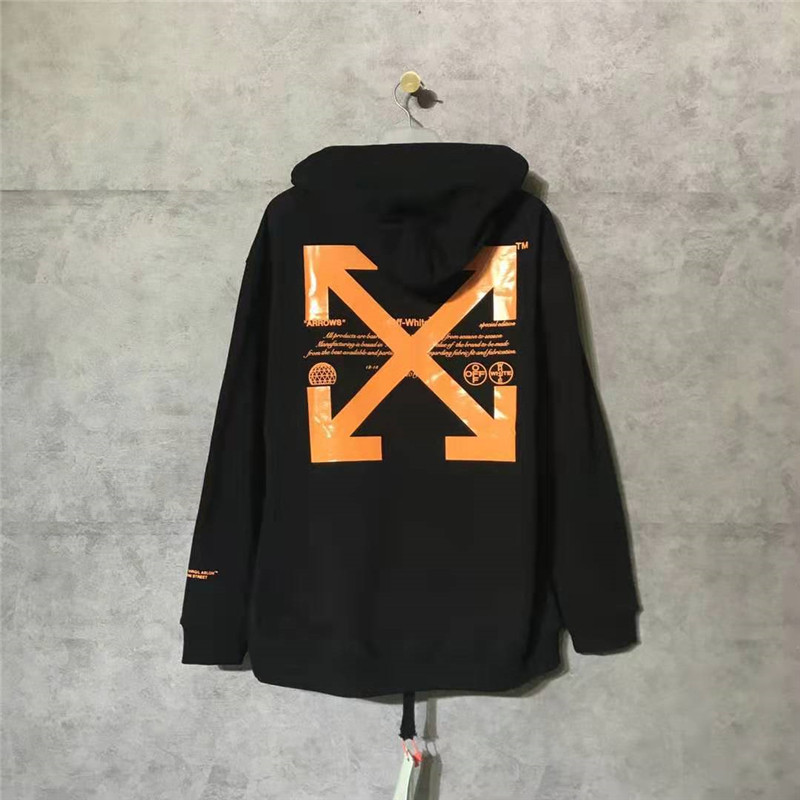 Europe and America 19SS OFF GREY OW WHITE Vancouver Embroidered Letter Hoodie Men's and Women's Loose Hooded Sweatshirt