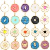 M18 L26 K07 DIY Jewelry Accessory Pure Copper подвесная подвесная подвесная подвесная подвеска луна треугольник персиковой сердце круглый