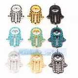 N36 L14 DIY Ювелирные аксессуары половина 925 Серебряная микромозаичная демон глаз Фатма