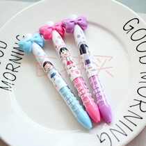 Japanese sakamoto bicolor multifunction student ballpoint pen with black ear pen cherry pellet