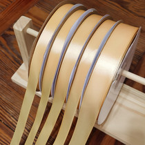 Golden champagne light gold floating with ribbon satin with packing silk with cake colored with cloth straps to decorate the webbing