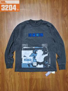 Spot OverDye Flight Long Sleeve T C.E 20SS heavy water washing Tee