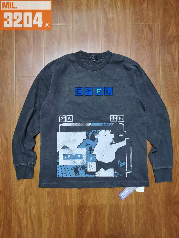 Spot OverDye Flight Long Sleeve T C.E 20SS heavy water washing Tee