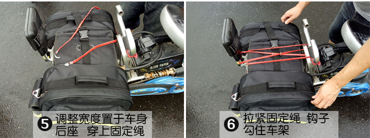 Túi bên xe máy Gói di động rider đuôi túi xe đạp không thấm nước Oxford vải yên hai mặt - Xe máy Rider thiết bị đai bảo vệ khớp gối