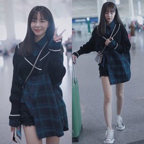 Star Shen Dreams The Same Clothes Plaid Shirt Woman Design Sensation Small Crowd Retro Port Taste Fake Two Women Blouse Spring