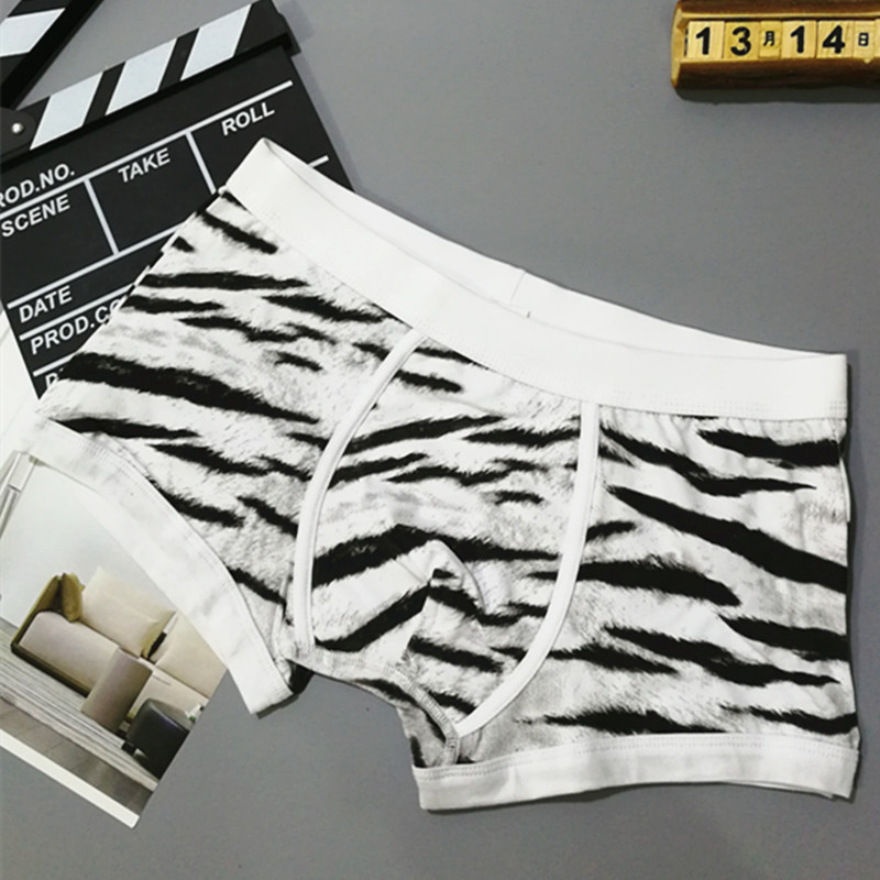 2 tải nam hổ đồ lót nam cotton đầu hổ boxer thanh niên quần cá tính bốn góc đồ lót thủy triều hoang dã quan lot