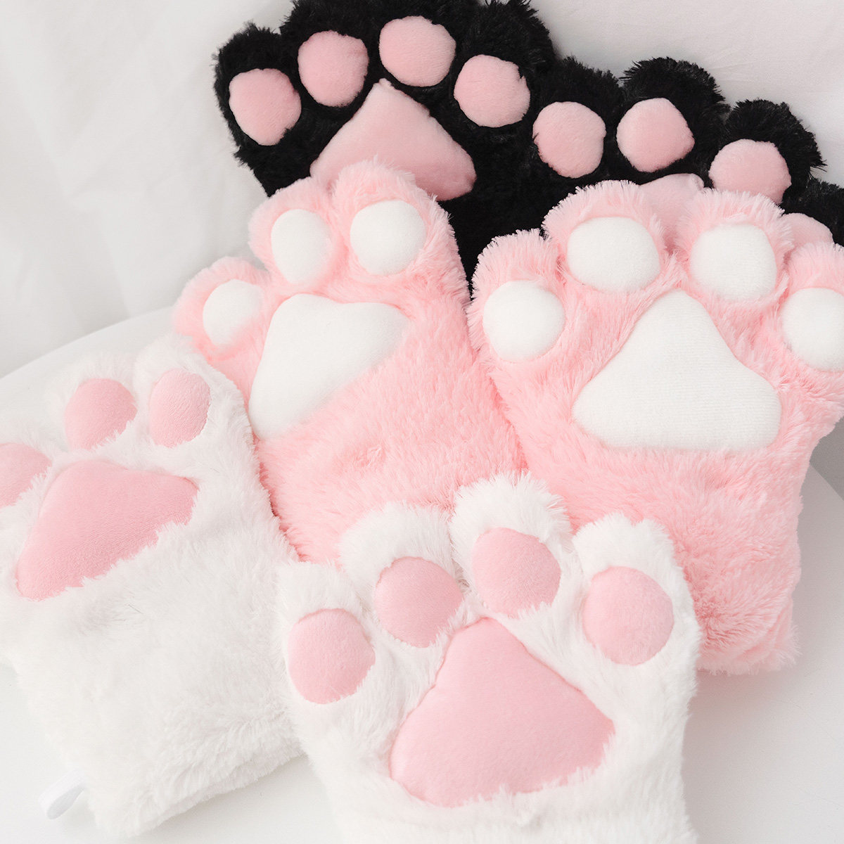 Plush Cat Paw Gloves Cute Performance Bear Claw Gloves Kitty Gloves Soft Cute Photo Props Cosplay