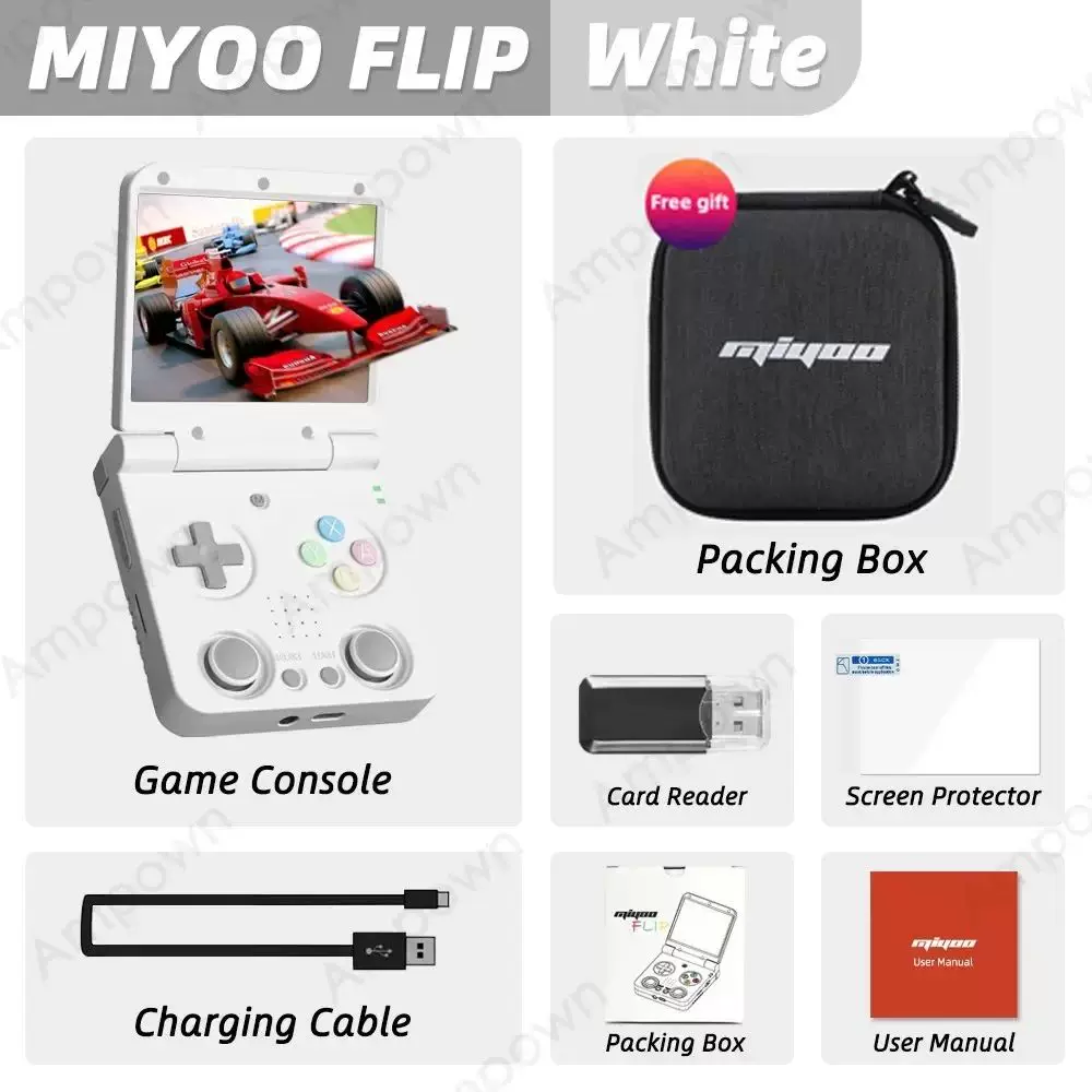 Кармочная игровая приставка MIYOO FLIP V2 с 3,5'' IPS-экраном на Linux S