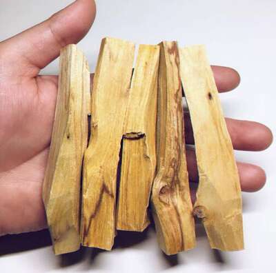 Oily and high-oil Peruvian holy wood logs, hand-split and burning holy wood scented smoke, mostly used in office and home