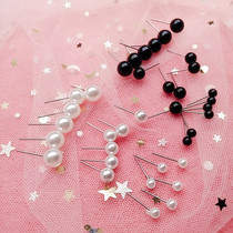 (1-3 pairs) high-bright pearl earrings female temperament Korean personality simple and versatile net red earrings imitation pearls