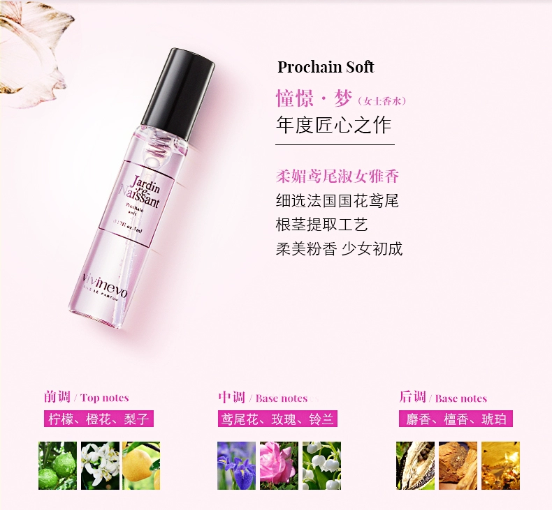 Nước hoa nữ Vivigno 6 bộ Hương thơm nhẹ kéo dài Gói du lịch 5ml quầy quà tặng đích thực - Nước hoa