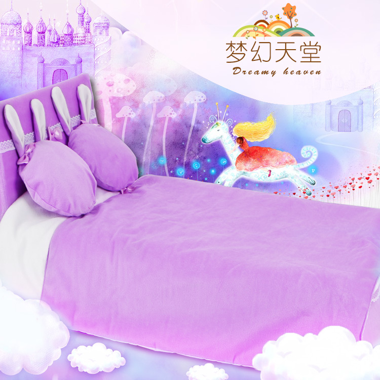 60cm bjdsd búp bê phụ kiện phòng ngủ nhà đồ nội thất giường đồ ngủ vườn hoa giường đôi Katie bộ đồ chơi trang điểm cho bé
