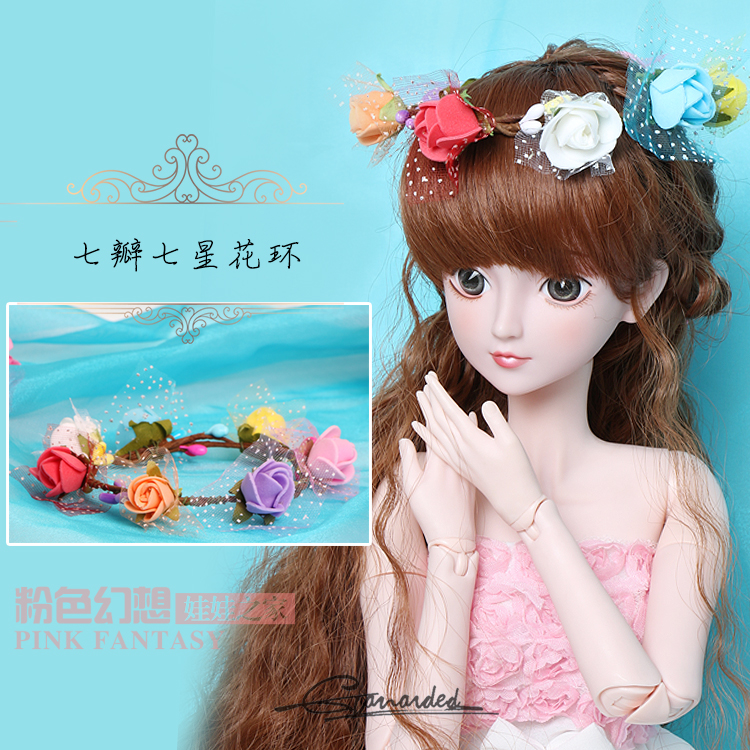 Búp bê Katie 60cm Loli với phụ kiện SDIY handmade tùy chỉnh vòng hoa hồng nữ thần lãng mạn vương miện headband đồ chơi búp bê