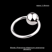 G23 Pure Titanium 1,6 Инь -кольцо в пункциях украшения F136 Пресс мужской мужской высокопоставленный женский склад