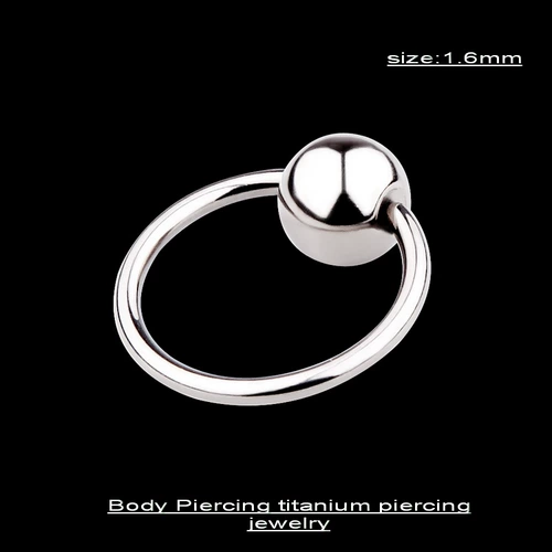 G23 Pure Titanium 1,6 Инь -кольцо в пункциях украшения F136 Пресс мужской мужской высокопоставленный женский склад