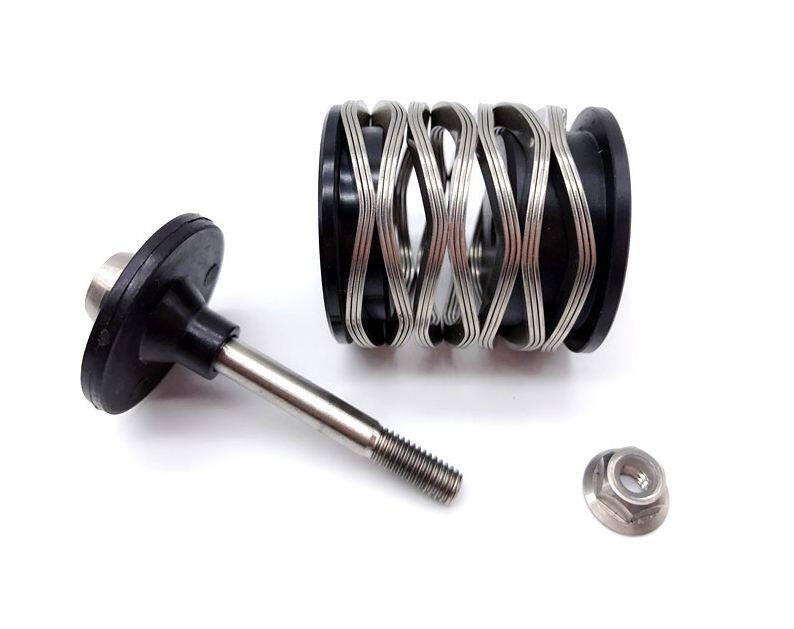Used for domestic small cloth brompton 3SIXTY titanium shaft folding car wave spring rear shock absorber