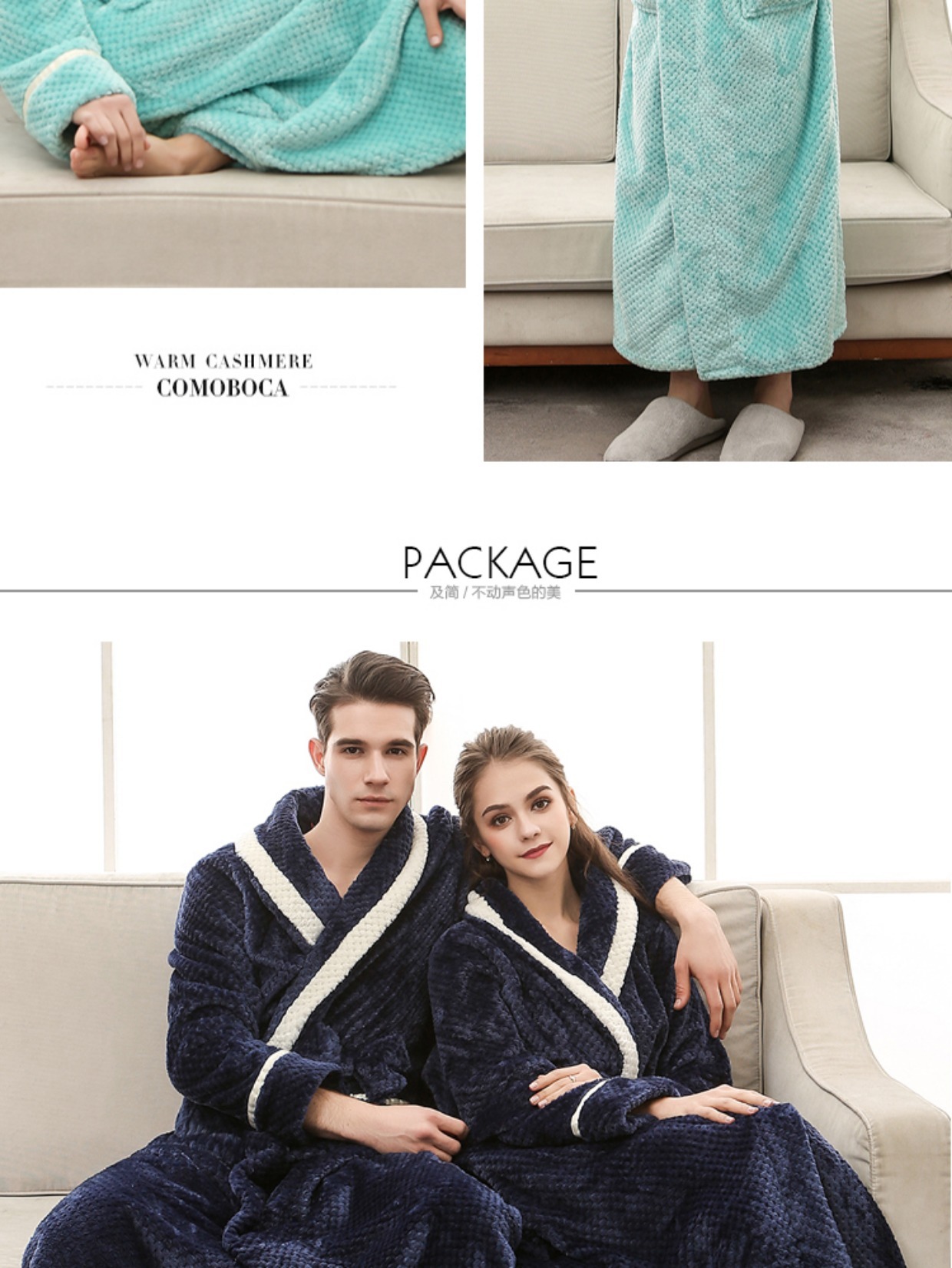 Mùa thu và mùa đông dày đôi tình nhân áo choàng nam XL áo choàng tắm flannel phụ nữ cộng với đồ ngủ dài beibei áo choàng đôi