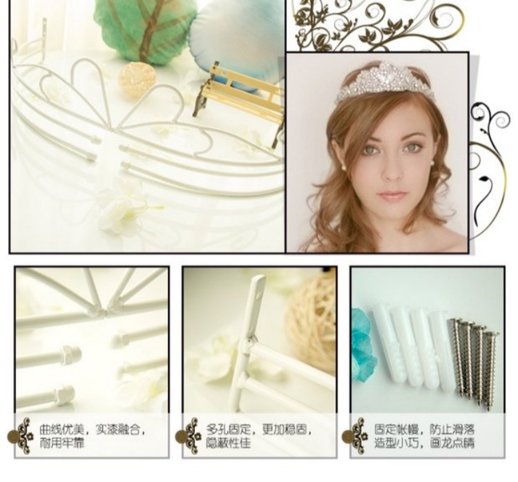 Vương miện giường ngủ công chúa ren vỏ lưới trần mái vòm gạc màn đám cưới palace rèm cửa trang trí Hàn Quốc - Bed Skirts & Valances rèm khung giường ngủ 4 trụ