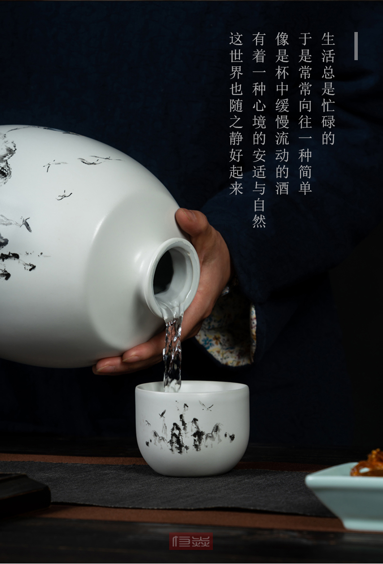 Bottle of jingdezhen ceramic 1 catty three catties five liquor bottles of archaize empty bottles hip flask creative furnishing articles household small jars