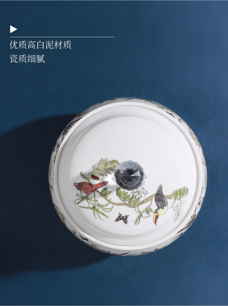 Jingdezhen ceramic barrel meter box ricer box 7 kg15 jin northern wind moistureproof insect - resistant sealed tank flour home