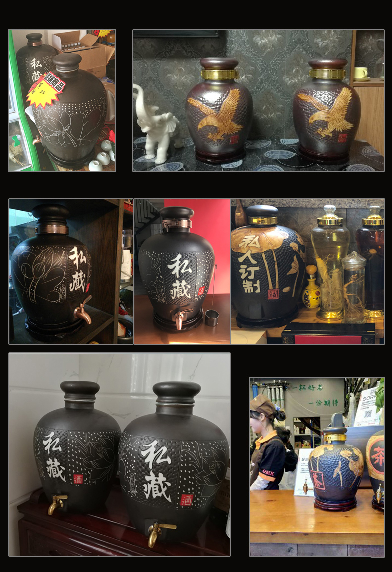 Jingdezhen ceramic jars it archaize mercifully wine 10 to 50 pounds to household sealed empty jar hidden liquor