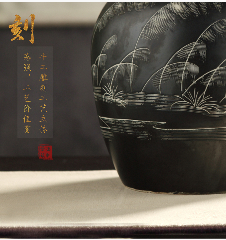 Ceramic household mercifully it seal wine wine jar archaize 30 10 jins 50 kg of jingdezhen hidden pot liquor altar