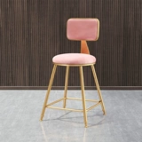 Обеденный стул Nordic ins casual Milk Tea Shop Wine Bars net Red Check Coffee Light Luxury Bench