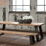 Лофт современный минималистский сплошной древесина настольный компьютер на стойке на стойке конференции стол на стол больший тренировочный стол чайный стол чай