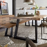 Лофт современный минималистский сплошной древесина настольный компьютер на стойке на стойке конференции стол на стол больший тренировочный стол чайный стол чай