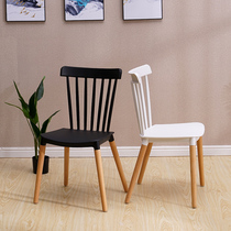 Nordic minimalist home small family dining table and chairs Combined modern solid wood Café Restaurant Leisure talks table and chairs