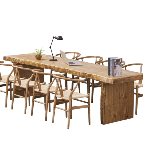 Индивидуальные бревна нерегулярно, натуральная боковая сторона с твердым деревянным столом Владелец стола стола стола чай