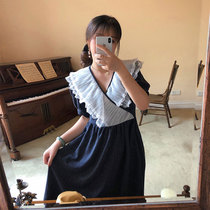 Meet home plus size womens micro fat mm temperament French dress 2021 summer dress belly cover thin mesh fairy skirt