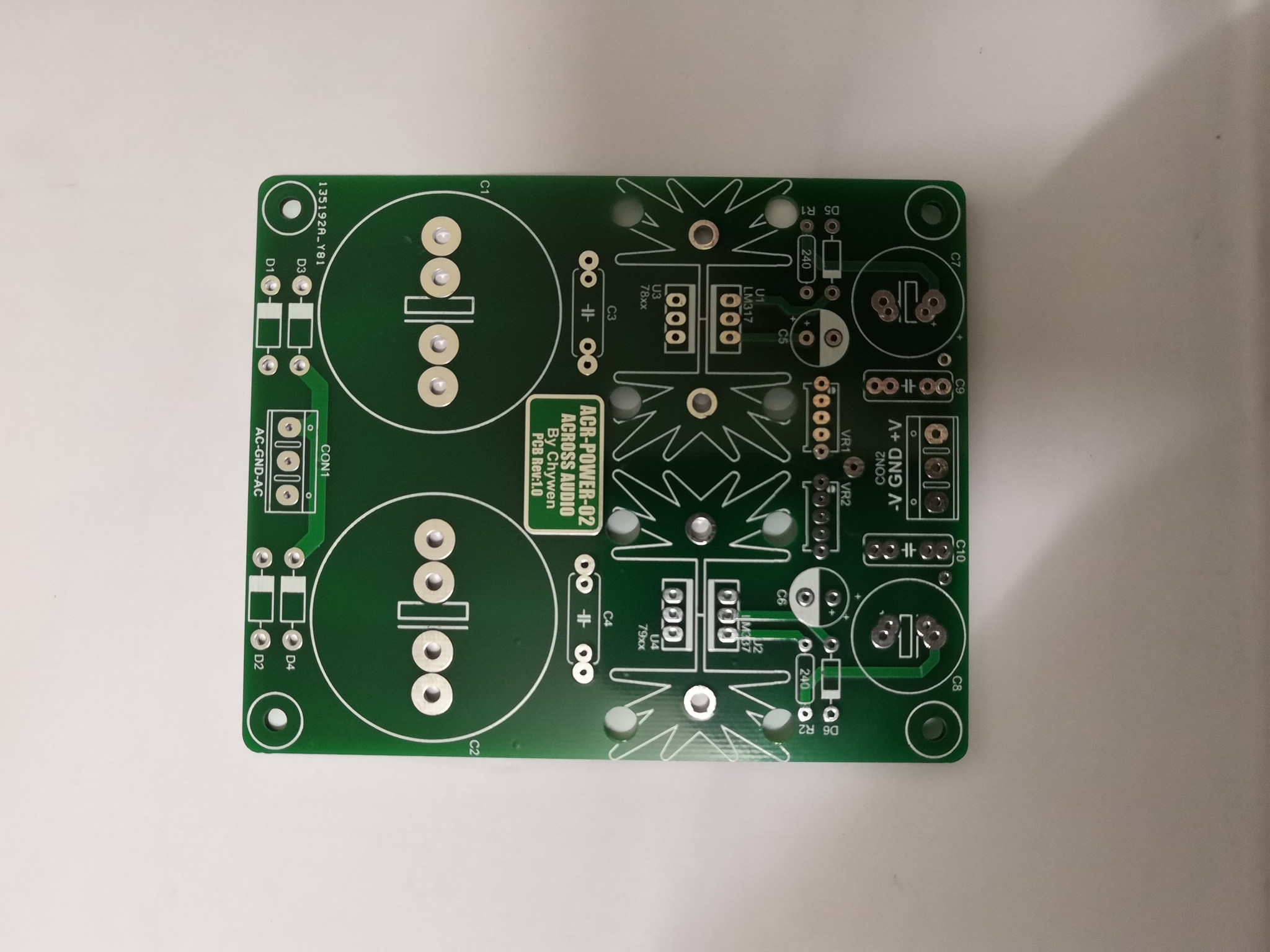 LM317 337 or 78 * * 79 * * STABILIZED POWER SUPPLY BOARD