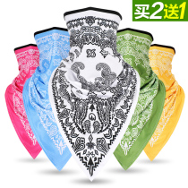 Rush trend street dance fashion cashew flower mask EXO hip hop street dance men and womens neck cover turban riding triangle scarf