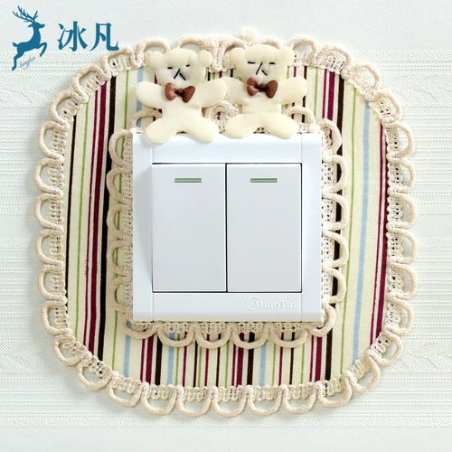 Ткань, переключатель, креативный защитный чехол на стену для гостиной, декор для спальни, современное ювелирное украшение, европейский стиль, простой и элегантный дизайн