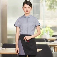 Дамский серый топ+фартук