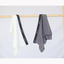 Summer ice silk underwear women les handsome t neutral wide side size solid color thin trousers cotton crotch flat corner breifs