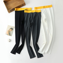 2021 new autumn and winter warm pants slim fit pants Les handsome t pure cotton close-fitting underpants female line pants slim fit