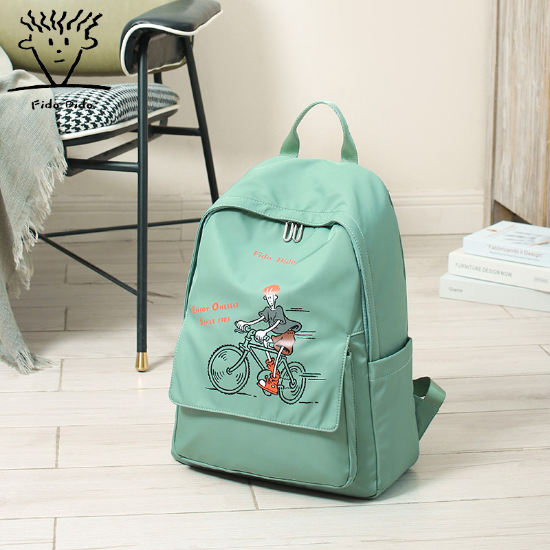 Fido Di all new ladies Double shoulder bag Leisure bag Men's small Shoulder Bag Students School Bag Computer Oxford Cloth Sports Bag