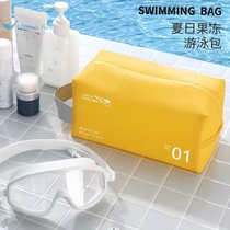 Dry Wet Separation Swim Bag Hand Travel Portable Cashier Bag Waterproof Makeup Bag Women Tourist Toiletries Bag Wh