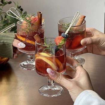 Mulled Wine Glass, Christmas Cocktail, Sunflower Goblet, High Aesthetic Value, Slightly Tipsy, Boiled Wine, Drinking Foreign Wine Glass, Glass Cup