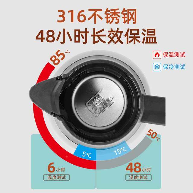 Thermos kettle household 316 stainless steel thermos kettle large capacity boiling water warm teapot dormitory thermos thermos