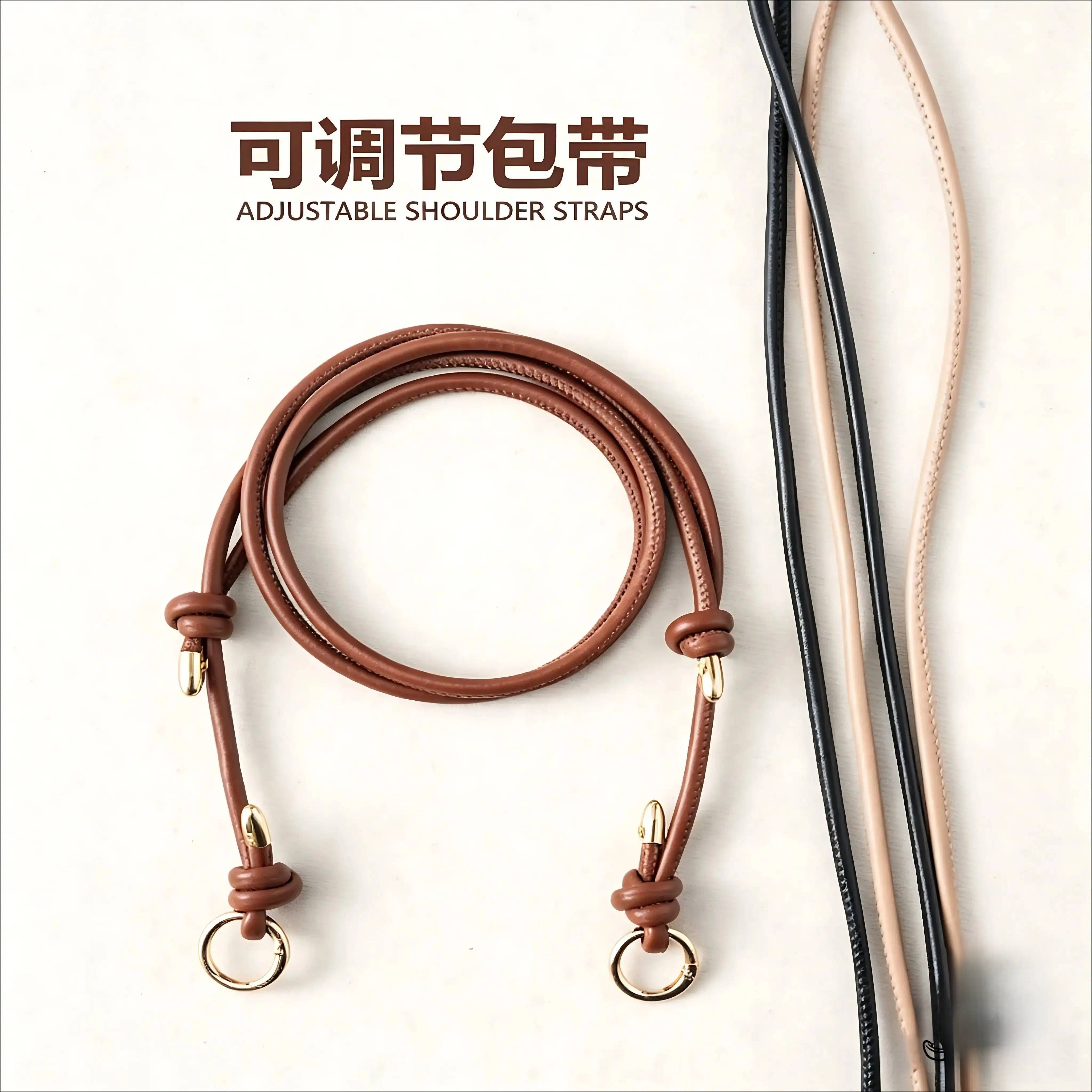 Adjustable Single Shoulder Strap Bag Accessory, Crossbody Bag Replacement Strap, High-End Leather Cord, Versatile Woven Bag