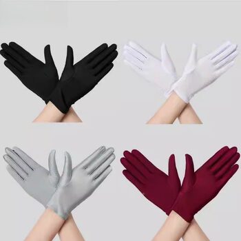 White Gloves for Jewelry Store Salespeople, Thickened for Autumn and Winter, for Photographing Diamonds and Watches, High-End Etiquette, Luxury Goods Display