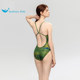 One-piece triangle racing swimsuit for women 2024 summer new style professional sports training sexy backless summer swimming