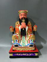 City God 04 city God paint line carving painted camphor wood carving statue made 25cm