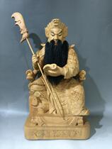 Guan Di Shengjun 36 Moral Tianzun Jiguo Jinzhang wood carving statue customized 40cm