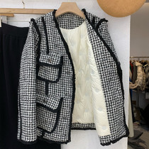 White Duck Suede Liner Small Scent Wind Jacket Woman Thickening 2021 Winter New Loose Slim gig Down jacket