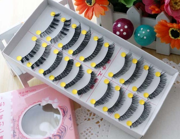 Đặc biệt cung cấp sợi bông thủ công thân cây 10 cặp lông mi trên hỗn hợp lông mi giả dày tự nhiên kết hợp hoang dã QY12 - Lông mi giả các loại mi giả tự nhiên