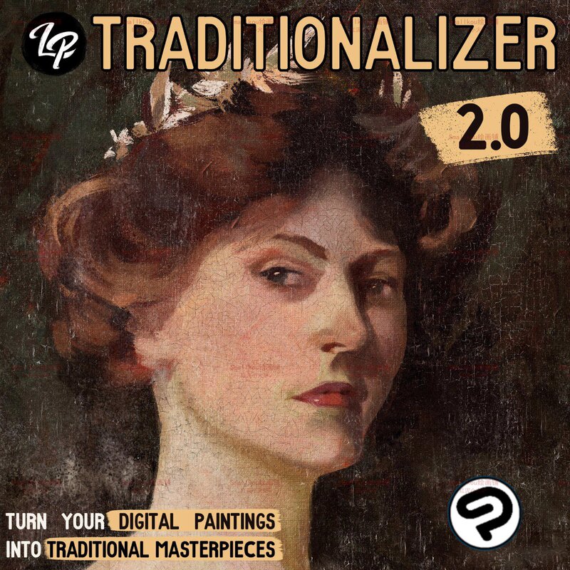 Lp Traditionalizer 2.0 Csp Set of 10 Brushes and 50 Textures 3Psd Files Ap47-2